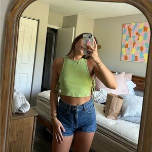 Green Crop Top